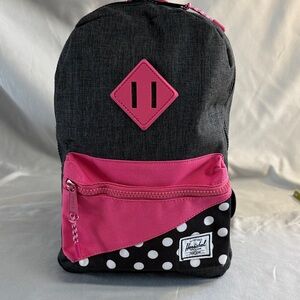 ⭐️ Herschel Supply Company Kids Backpack - Pink and Black Polka Dot